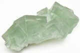 Green Cubic Fluorite Crystals with Phantoms - China #216308-1